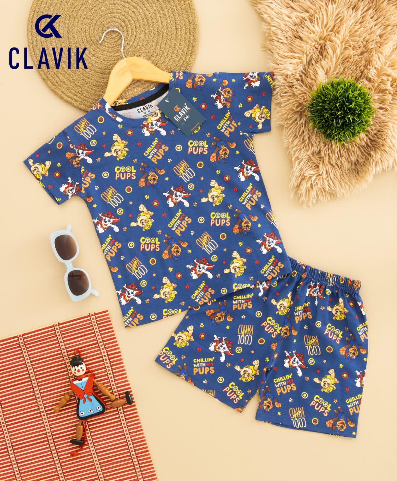 T-shirt with shorts
