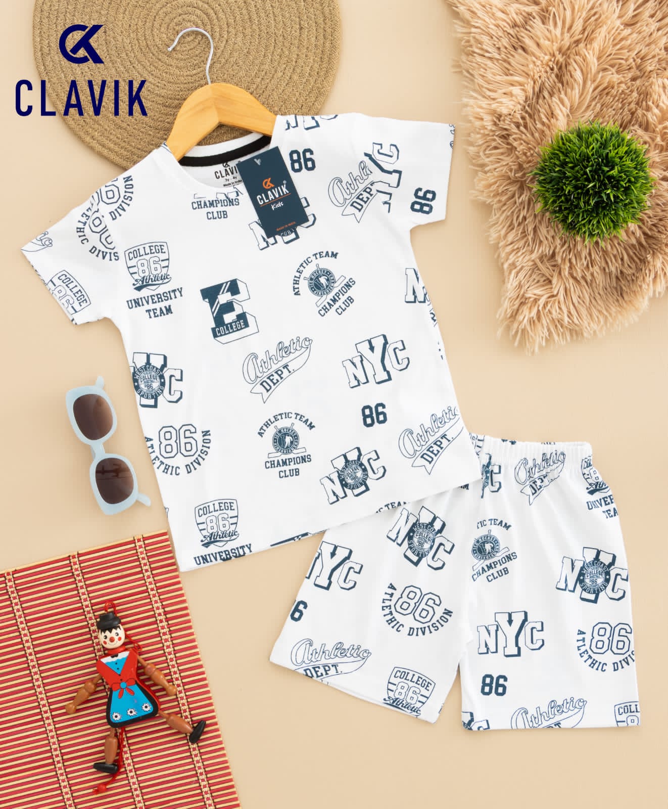 T-shirt with shorts