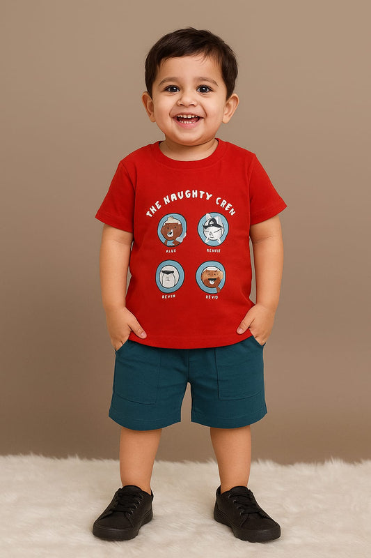 Boys Branded Shorts Set