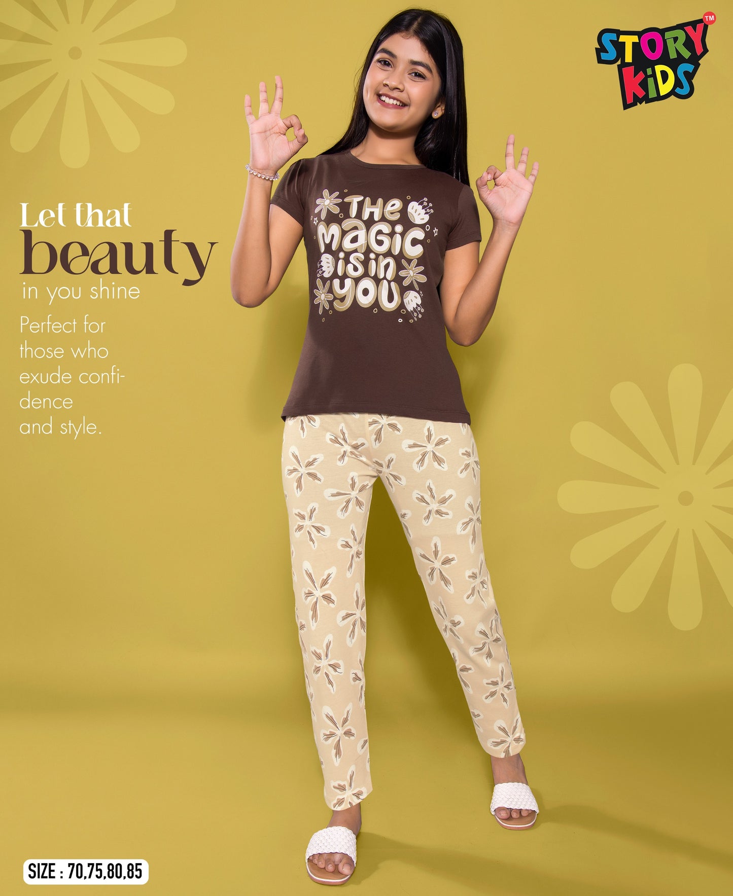 Girls Full Pant Pyjama Set