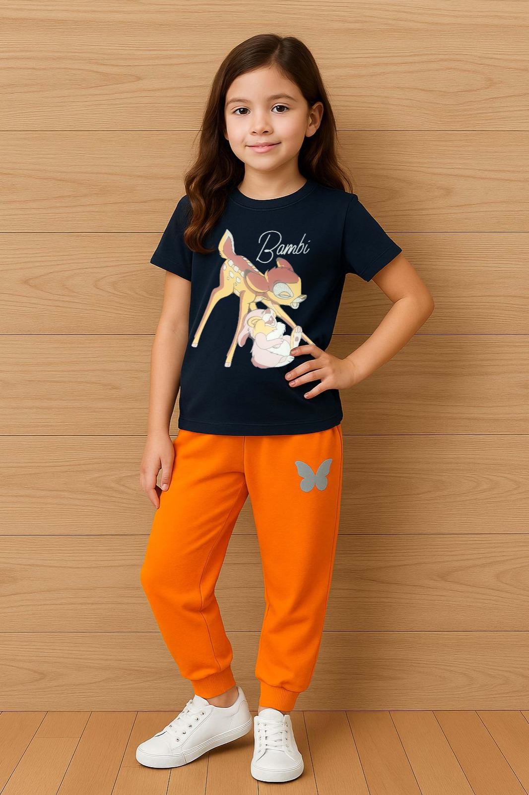 GIRLS T-SHIRT WITH TRACK SUIT