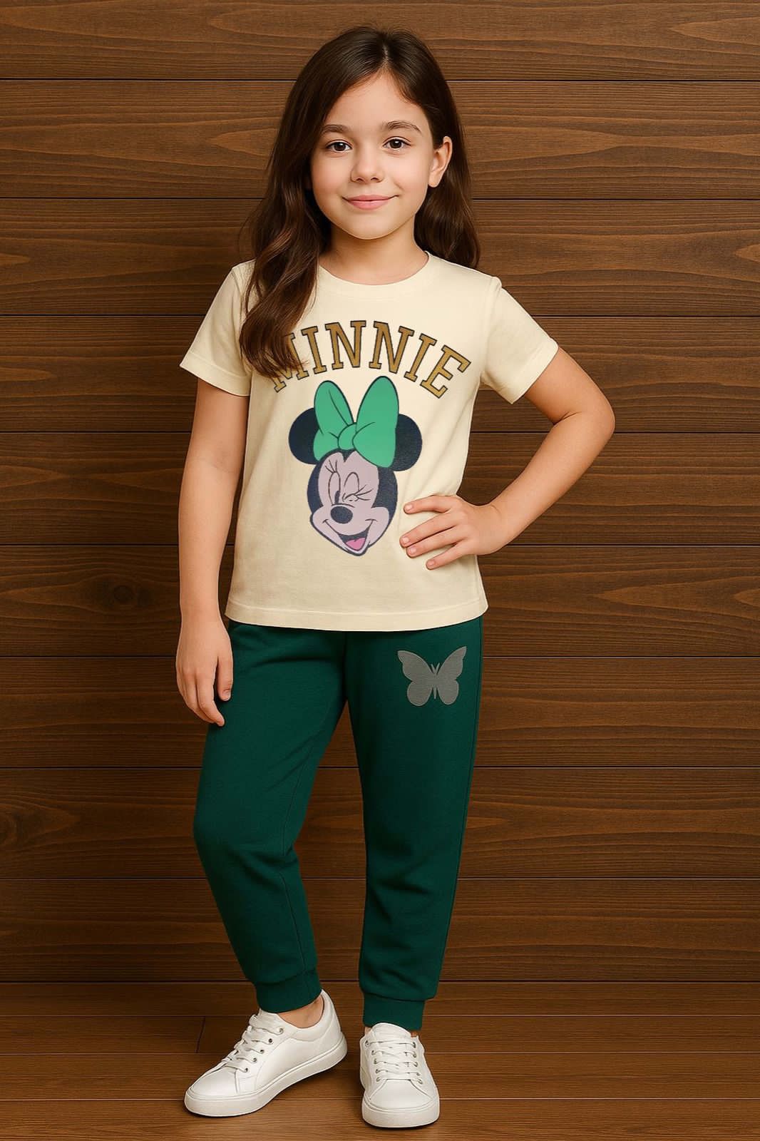 GIRLS T-SHIRT WITH TRACK SUIT