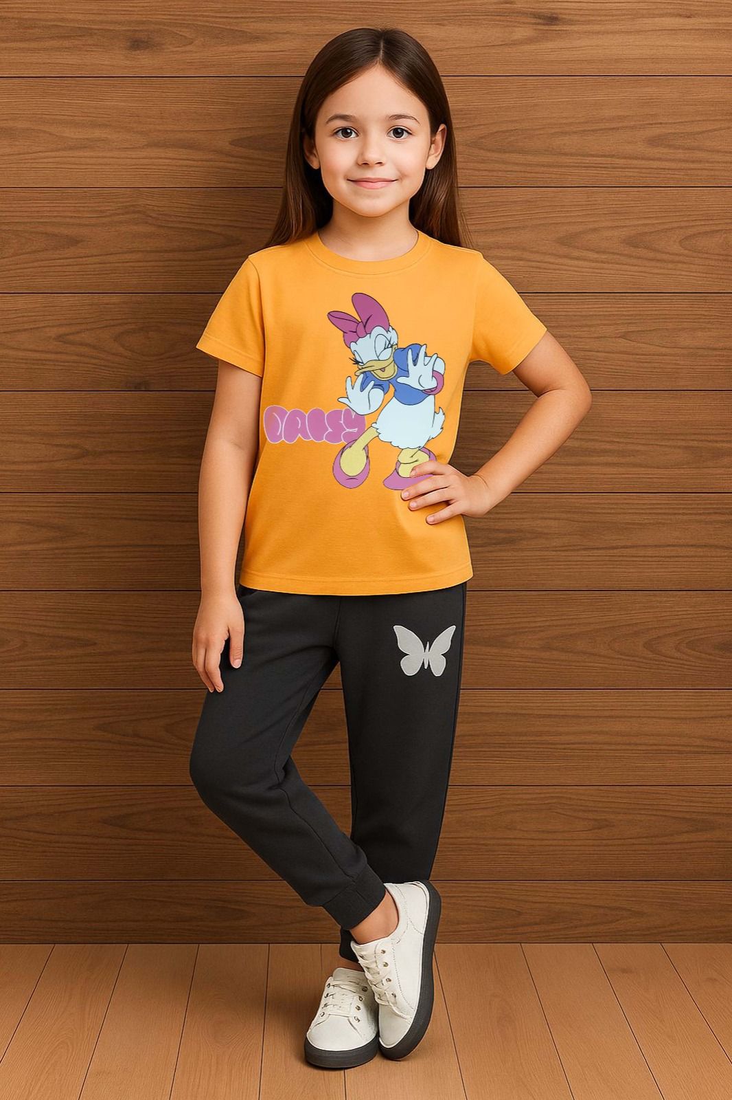 GIRLS T-SHIRT WITH TRACK SUIT