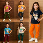 GIRLS T-SHIRT WITH TRACK SUIT