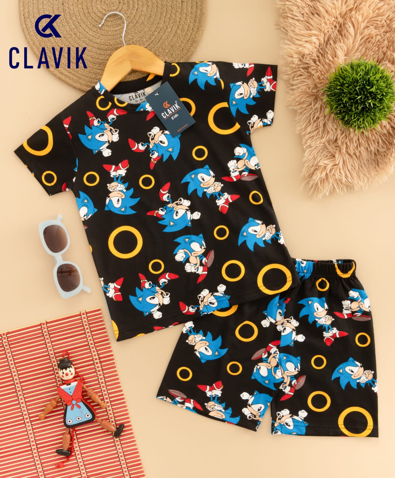 T-shirt with shorts