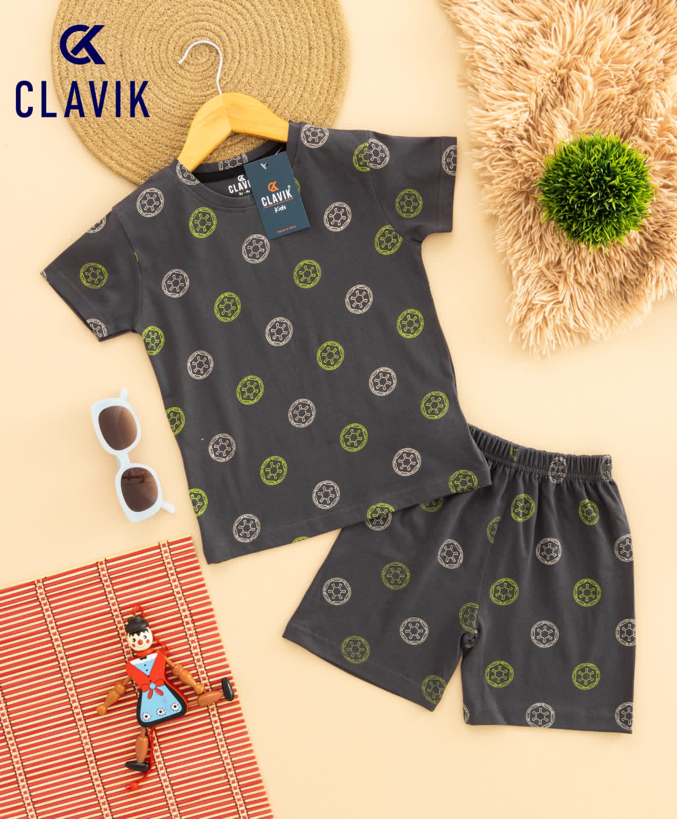 T-shirt with shorts