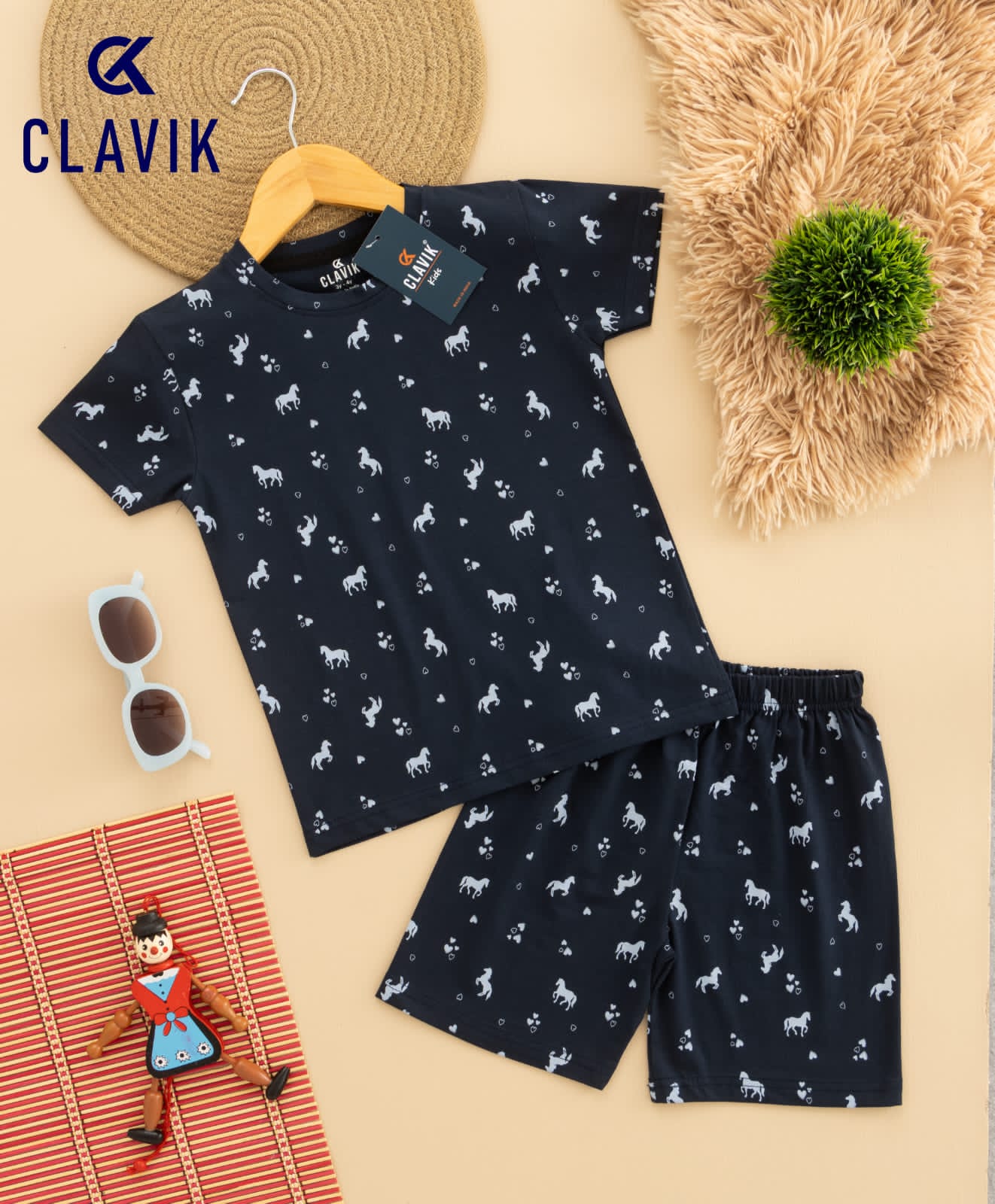 T-shirt with shorts