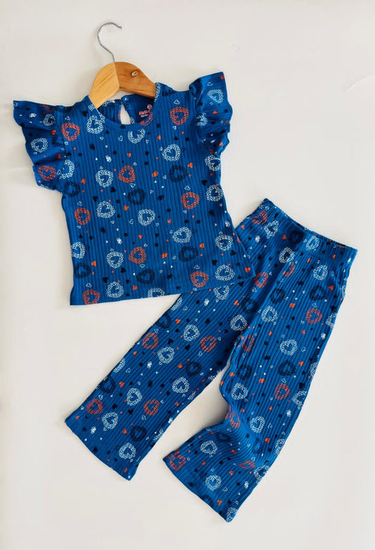 Girls Top with Palazzo Pant Set
