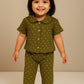 Girls Fancy Polo Shirt with Palazzo Pant Set