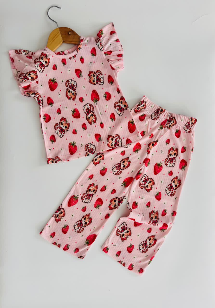 Girls Top with Palazzo Pant Set