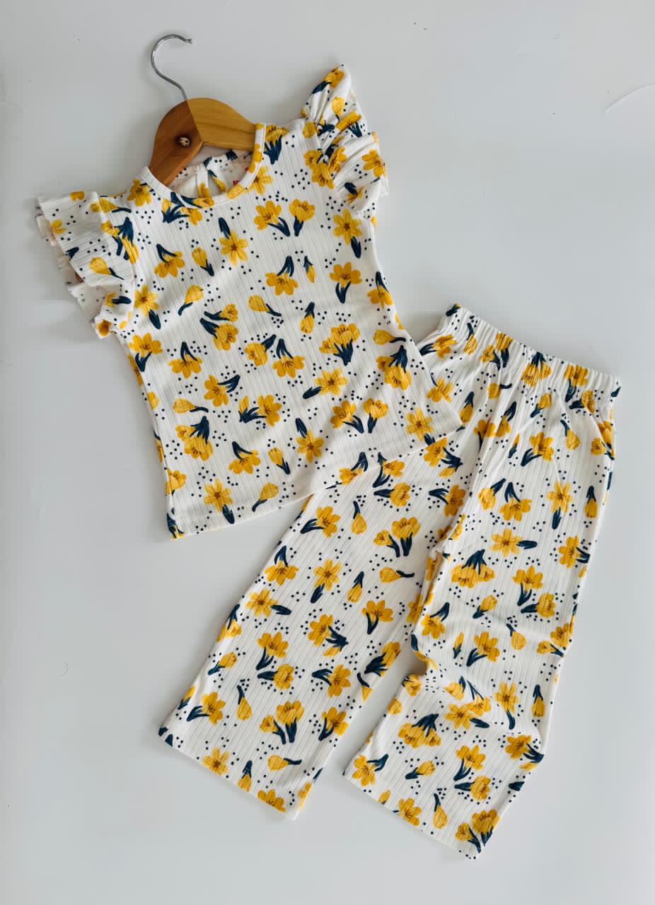 Girls Top with Palazzo Pant Set