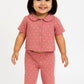 Girls Fancy Polo Shirt with Palazzo Pant Set