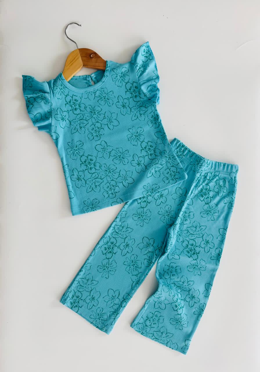 Girls Top with Palazzo Pant Set