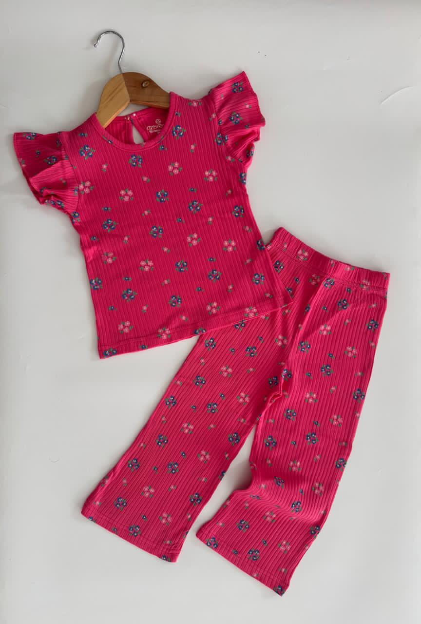 Girls Top with Palazzo Pant Set