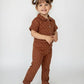 Girls Fancy Polo Shirt with Palazzo Pant Set