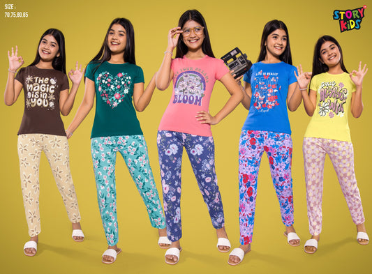 Girls Full Pant Pyjama Set