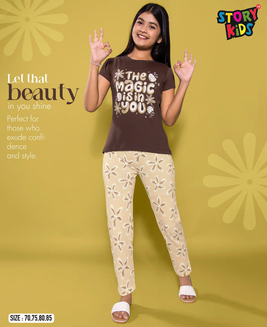 Girls Full Pant Pyjama Set