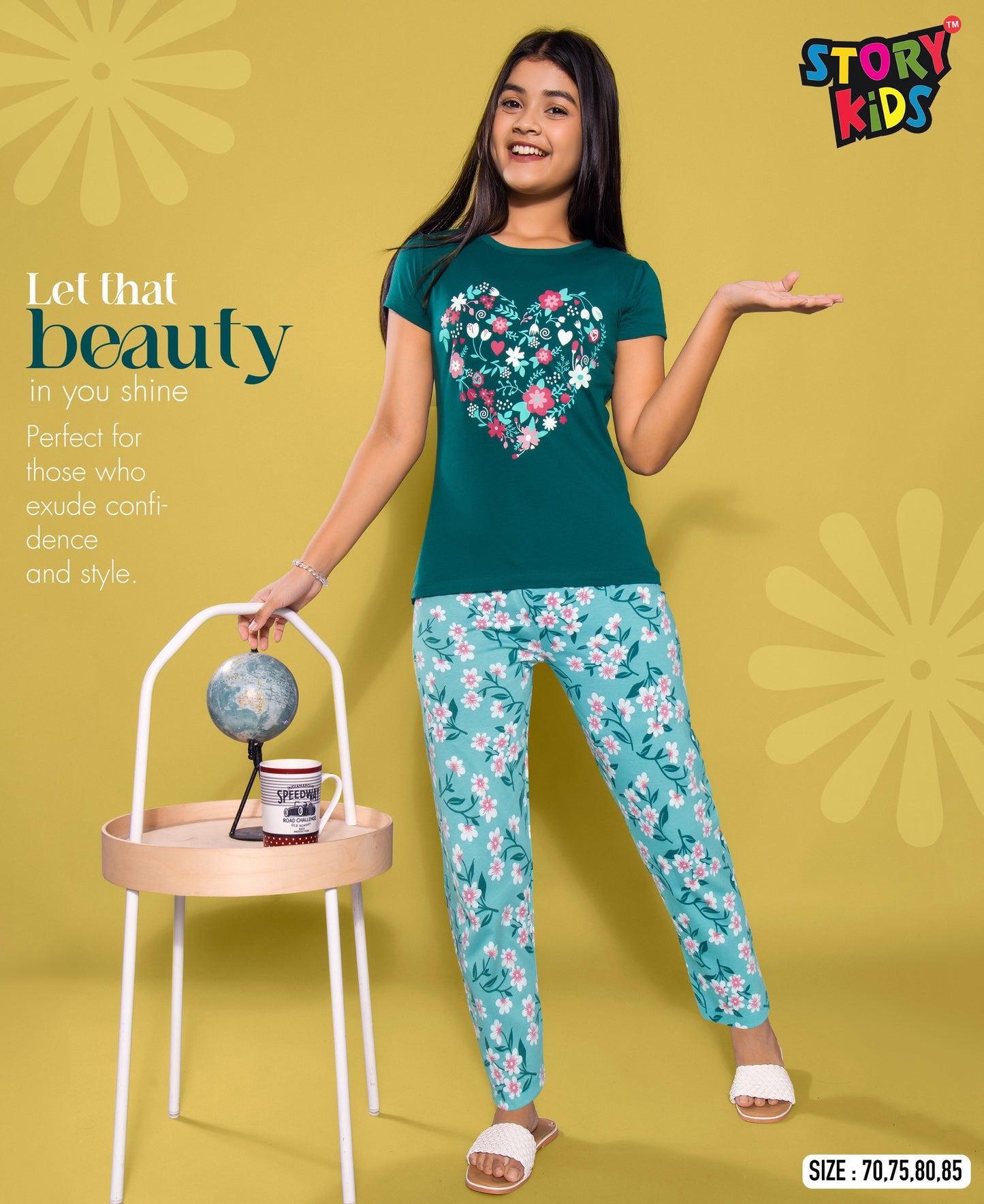 Girls Full Pant Pyjama Set