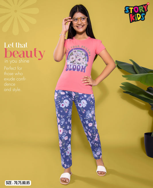 Girls Full Pant Pyjama Set