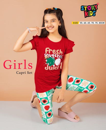 Girls 3/4th Capri Set