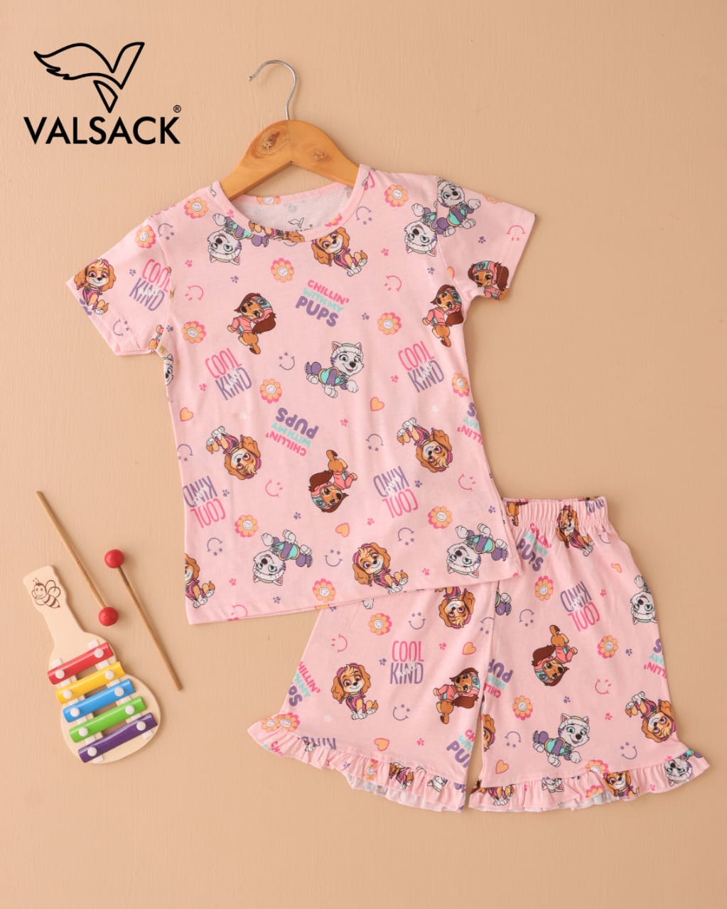 Girls frill  shorts set